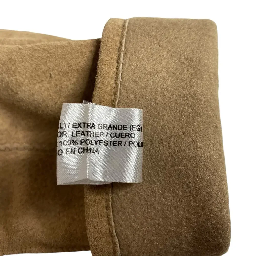 Vintage Suede Gloves Tan Brown Lined Womens XL Luxury Old Money Boho Chic Gift